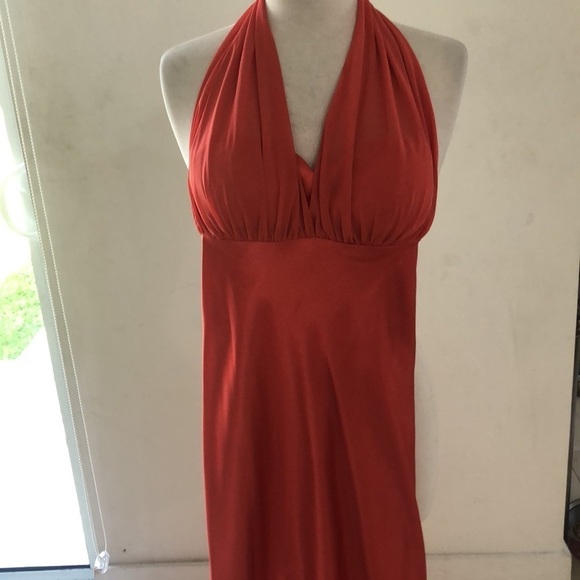 David’s Bridal Burnt Orange Bridesmaids Dress Sz 4 - Picture 3 of 5